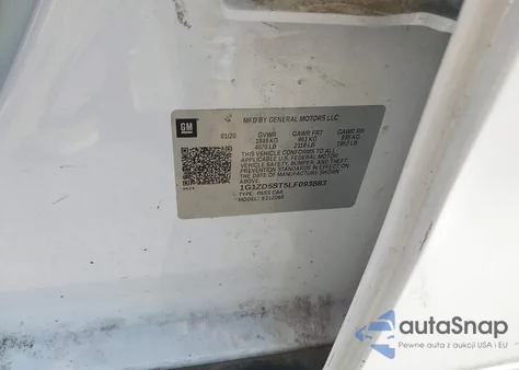 2020 Chevrolet Malibu Fwd Lt z USA, uszkodzony, nr VIN 1G1ZD5ST5LF093883